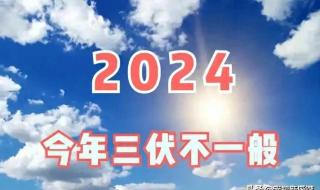 今年三伏天时间表2024